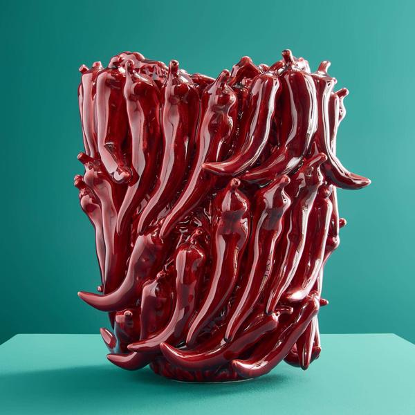 Jarrón Chilli L, rojo